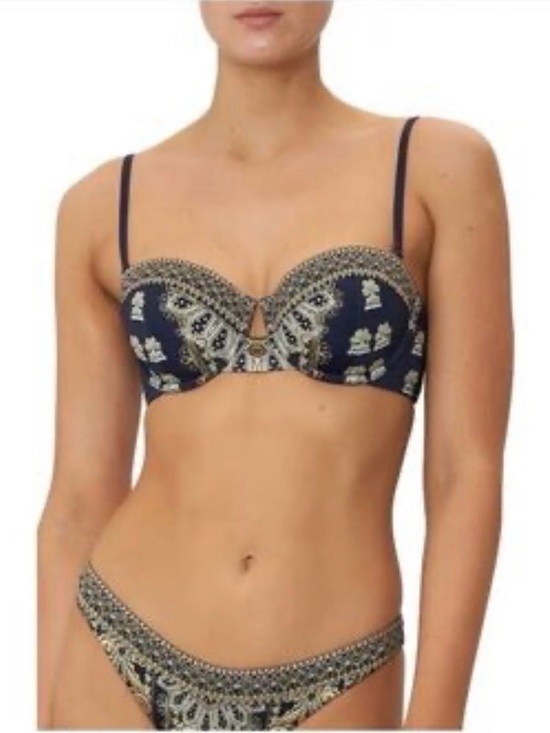Camilla Other - Camilla It’s All Over Torero Navy and Cream Paisley Balconette Bikini Set